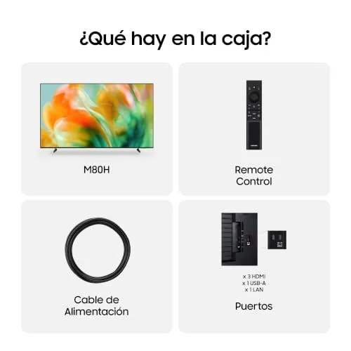 Samsung ▫️ Televisão Mini LED M80H de 55 polegadas, 4K, Smart TV com IA 7