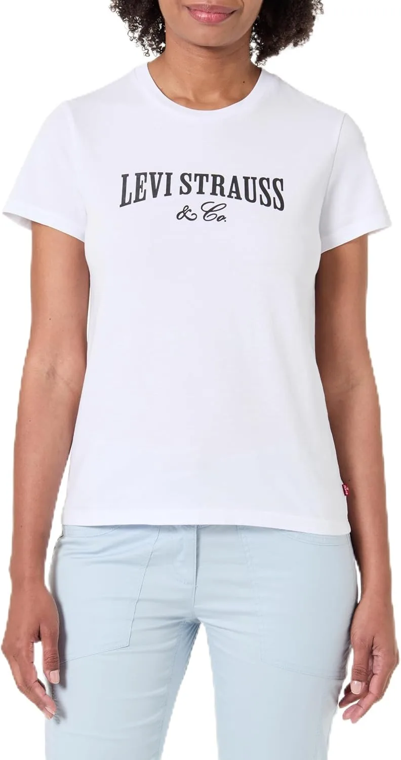 Levi's ▫️ Camisola The Perfect Tee para mulher, tamanho L, com logótipo «Batwing»