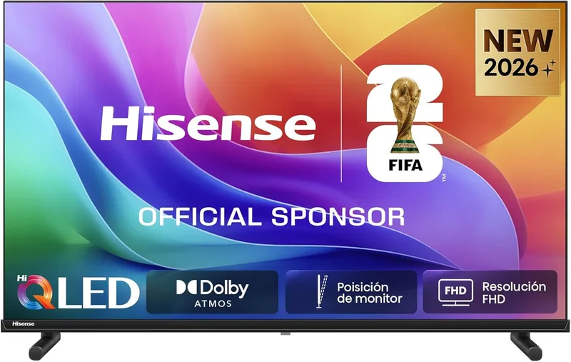 Hisense ▫️ 40A5S - Smart TV Hi-QLED FHD de 40 polegadas, Hi-QLED Color, Dolby Atmos, Modo Monitor, Resolução FHD, Redução de ruído, Airplay, Compatível com Smart Home