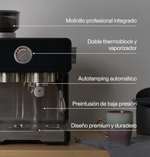 Incapto ▫️ Máquina de café expresso semiautomática Sabi, prensagem automática, preta 2