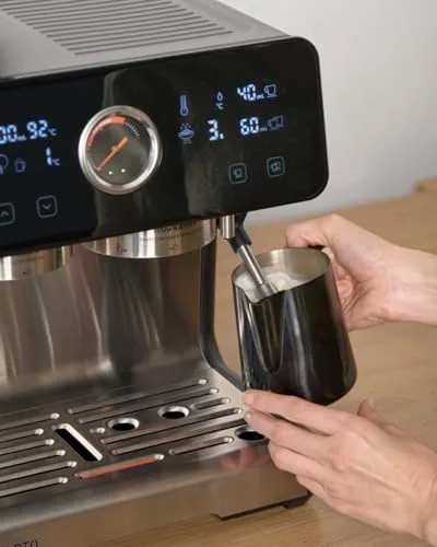 Incapto ▫️ Máquina de café expresso semiautomática Sabi, prensagem automática, preta 5