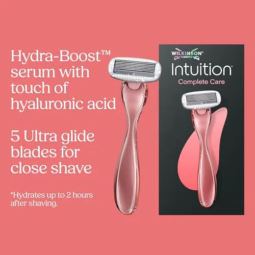 Wilkinson Sword ▫️ Intuition Complete Care: máquinas de barbear para mulher, sérum Hydra-Boost, cabo da máquina de barbear e 1 lâmina de substituição 2