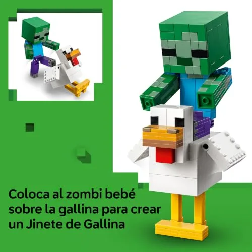 LEGO ▫️ Minecraft Cavaleiro da Galinha 21582 3