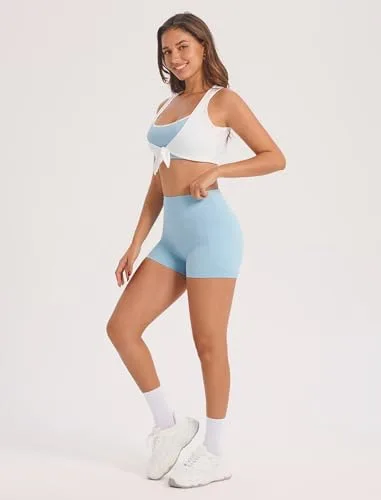 IDOPIP ▫️ Conjunto desportivo de 3 peças para mulher, com sutiã desportivo, calções com bolsos e fato de treino, ideal para fitness, ioga, pilates e treino 5