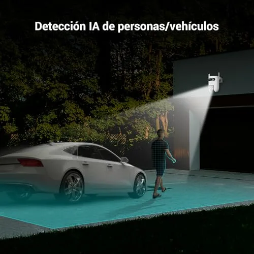 EZVIZ ▫️ Câmara de vigilância exterior C9C 2K com lente dupla (3 MP + 3 MP), cobertura de 360°, visão noturna a cores, deteção de pessoas e veículos por IA, áudio bidirecional, compatível com a Alexa 6