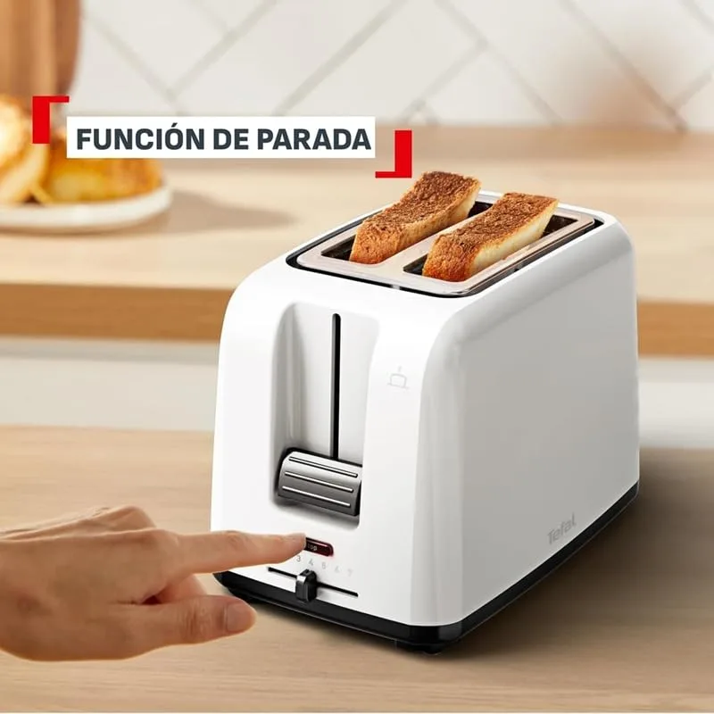 Tefal ▫️ Vita, Torradeira de 2 ranhuras, 7 níveis de torragem, Branca 6