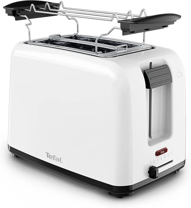 Tefal ▫️ Vita, Torradeira de 2 ranhuras, 7 níveis de torragem, Branca