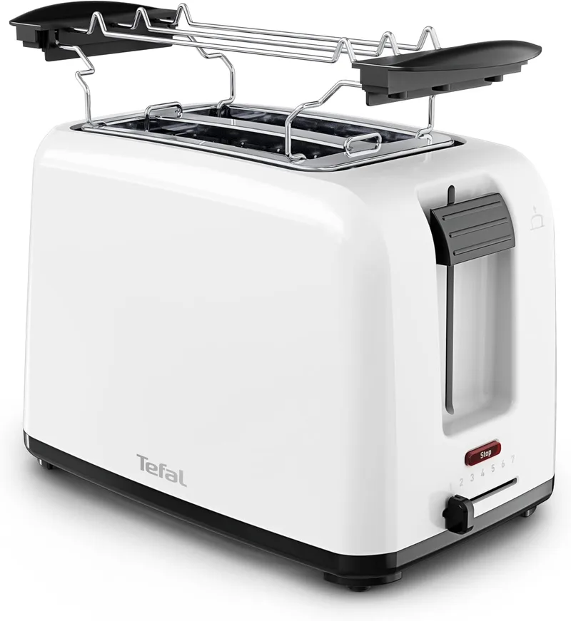 Tefal ▫️ Vita, Torradeira de 2 ranhuras, 7 níveis de torragem, Branca