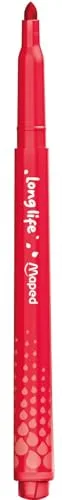 Maped ▫️ Color'Peps Long Life - Estuche com 12 marcadores laváveis, ponta bloqueada anti-afundamento super-resistente, não secam sem tampa (até 1 semana), cores brilhantes, material escolar 4