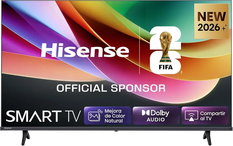 Hisense 32A4S - Smart TV HD de 32 polegadas, intensificador de cor natural, áudio Dolby, partilha na TV, redução de ruído, modo de jogo, Airplay, preparada para casa inteligente