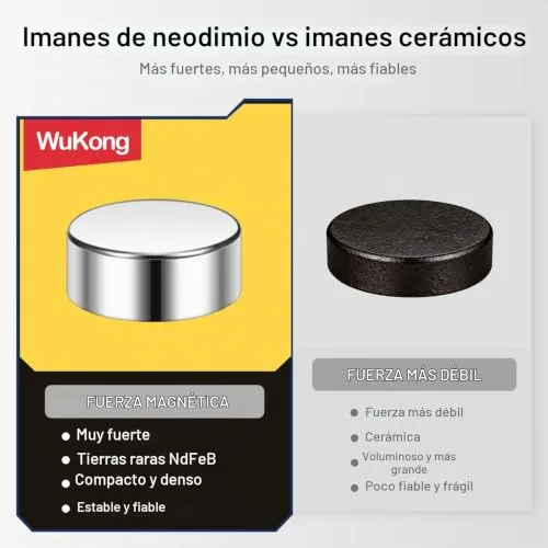 Wukong ▫️ Wzone 100 unidades de ímanes potentes, ímanes de neodímio de 6×3 mm para o frigorífico, pequenos ímanes redondos para quadros de avisos, fotografias e escritórios 4