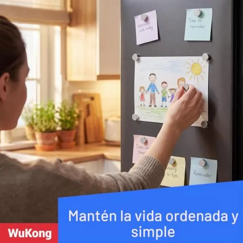 Wukong ▫️ Wzone 100 unidades de ímanes potentes, ímanes de neodímio de 6×3 mm para o frigorífico, pequenos ímanes redondos para quadros de avisos, fotografias e escritórios 5
