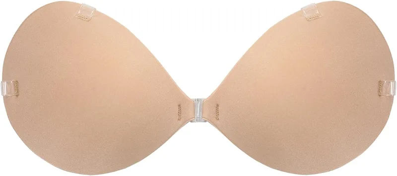 Bresdk ▫️ Soutien adesivo Soutien sem alças 2 em 1 com alças transparentes Soutien invisível para vestidos de costas abertas Soutien push-up de silicone autoadesivo reutilizável