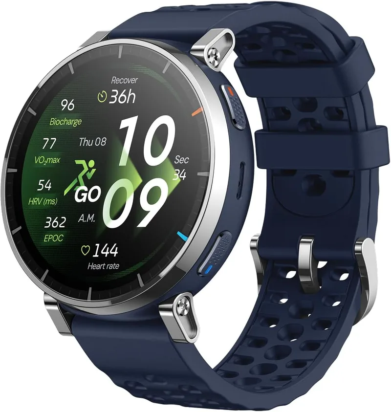 Amazfit ▫️ Active 3 Premium – Relógio inteligente com GPS para corrida, ecrã AMOLED de 1,32" com cristal de safira, bateria com autonomia de 12 dias, 4 GB, NFC, mapas offline, mais de 170 modos de treino, 5 ATM, relógio inteligente compatível com Android e iPhone