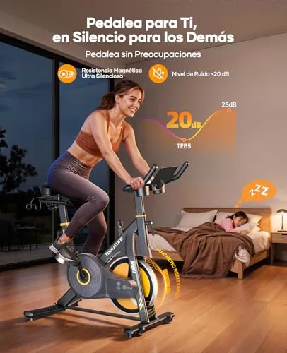 Toputure ▫️ Bicicleta estática eletromagnética com aplicação, 32 níveis precisos 5