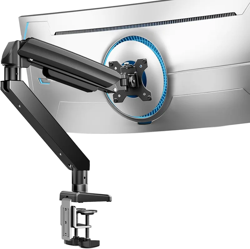 ErGear ▫️ Braço de suporte resistente para ecrãs ultra-largos de 13 a 49 polegadas, capacidade de 17 kg, suporte de secretária para monitor com movimento completo, suporte sólido como uma rocha, braçadeira