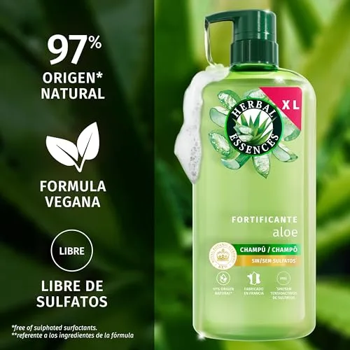 Herbal Essences ▫️ Aloe Champô Sem Sulfatos, Fortificante, 3x650 ml 3