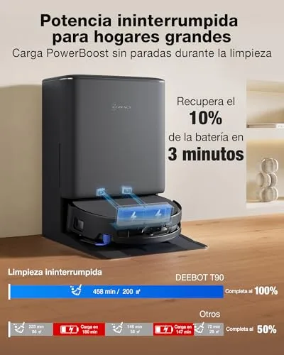 ECOVACS ▫️ DEEBOT T90 Pro Omni – Robô aspirador e esfregador de chão, 30 000 Pa 5