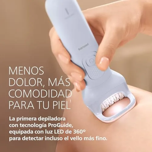 PHILIPS ▫️ Depiladora Série 8000 - Depiladora elétrica sem fios, para utilização a seco e molhada, para pernas e corpo, com tecnologia ProGuide, 5 acessórios, 60 minutos de autonomia, modelo BRE709/00 3