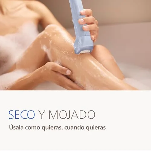 PHILIPS ▫️ Depiladora Série 8000 - Depiladora elétrica sem fios, para utilização a seco e molhada, para pernas e corpo, com tecnologia ProGuide, 5 acessórios, 60 minutos de autonomia, modelo BRE709/00 6