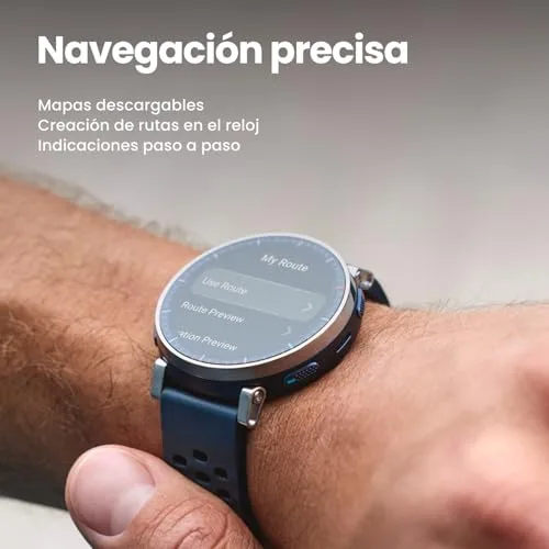 Amazfit ▫️ Active 3 Premium – Relógio inteligente com GPS para corrida, ecrã AMOLED de 1,32" com vidro de safira, autonomia de 12 dias, 4 GB, NFC, mapas offline, mais de 170 modos de treino, 5 ATM, relógio inteligente compatível com Android e iPhone 4