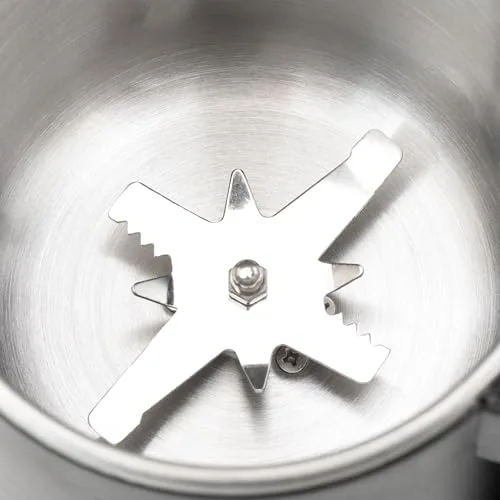 Jata ▫️ JEML1820 - Moedor elétrico de 300 W para café e especiarias, capacidade de 150 g, lâminas em aço inoxidável, moagem rápida e uniforme, tampa de segurança, recipiente em aço 6
