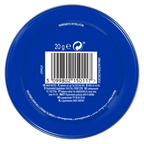 Vaseline ▫️ Bálsamo Labial Original em lata para o cuidado dos lábios 20 g x 12 3