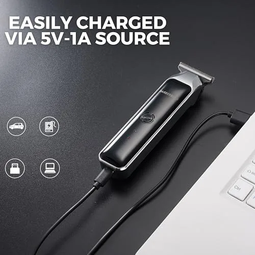 BARBERBOSS ▫️ Kit de higiene pessoal para homem, aparador de barba profissional, aparador de pêlos faciais, recarregável por USB, lâmina em T de aço inoxidável, aparador de detalhes para homem 2