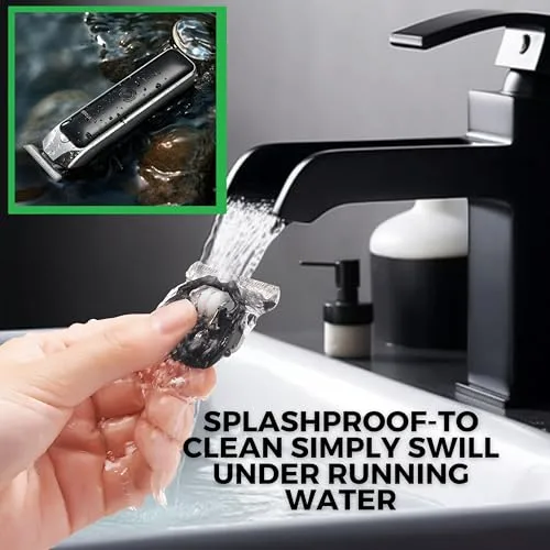BARBERBOSS ▫️ Kit de higiene pessoal para homem, aparador de barba profissional, aparador de pêlos faciais, recarregável por USB, lâmina em T de aço inoxidável, aparador de detalhes para homem 5