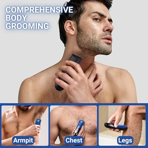 BARBERBOSS ▫️ Máquina de cortar cabelo sem fios para homem, máquinas de barbear para zonas íntimas, aparador elétrico com comprimentos de corte ajustáveis, aparador para todo o corpo para homem 5
