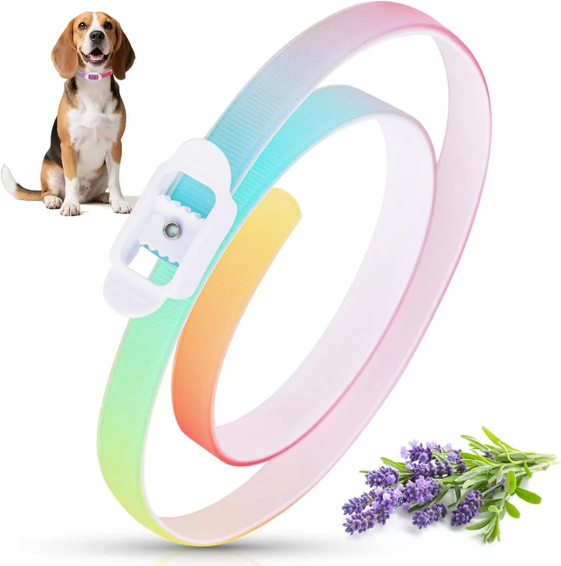 daidora ▫️ Coleira anti-pulgas para cães, 69 cm, impermeável e ajustável, coleira anti-pulgas, previne a leishmaniose, 8 meses de proteção, colorida, atraente