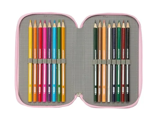Safta ▫️ K-POP Demon Hunters - ICONIC - Estojo escolar com 37 artigos incluídos, estojo infantil, ideal para crianças dos 5 aos 14 anos, prático e versátil, resistente, 12,5 x 5,5 x 19,5 cm 5