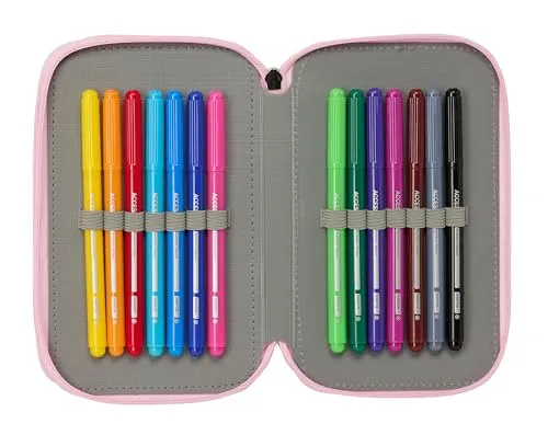 Safta ▫️ K-POP Demon Hunters - ICONIC - Estojo escolar com 37 artigos incluídos, estojo infantil, ideal para crianças dos 5 aos 14 anos, prático e versátil, resistente, 12,5 x 5,5 x 19,5 cm 6