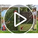 OUTIGO ▫️ Desbastador a bateria, desbastador elétrico a bateria, equipado com 2 baterias e 4 lâminas, cortador de relva dobrável de 800 W, adequado para cortar a relva de jardins e arbustos 7
