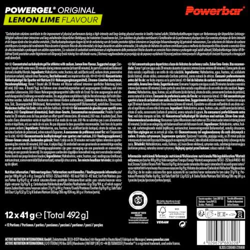 PowerBar ▫️ PowerGel Original - Limão e Lima - 12x41 g - Gel energético rico em hidratos de carbono - Sódio - sem cafeína 5