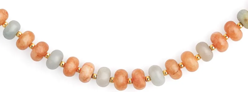 SINGULARU ▫️ Colar para Mulher Bloom Stones em Aço com Banho de Ouro | O aço resistente à água confere estilo e cor com pedras naturais multicoloridas.