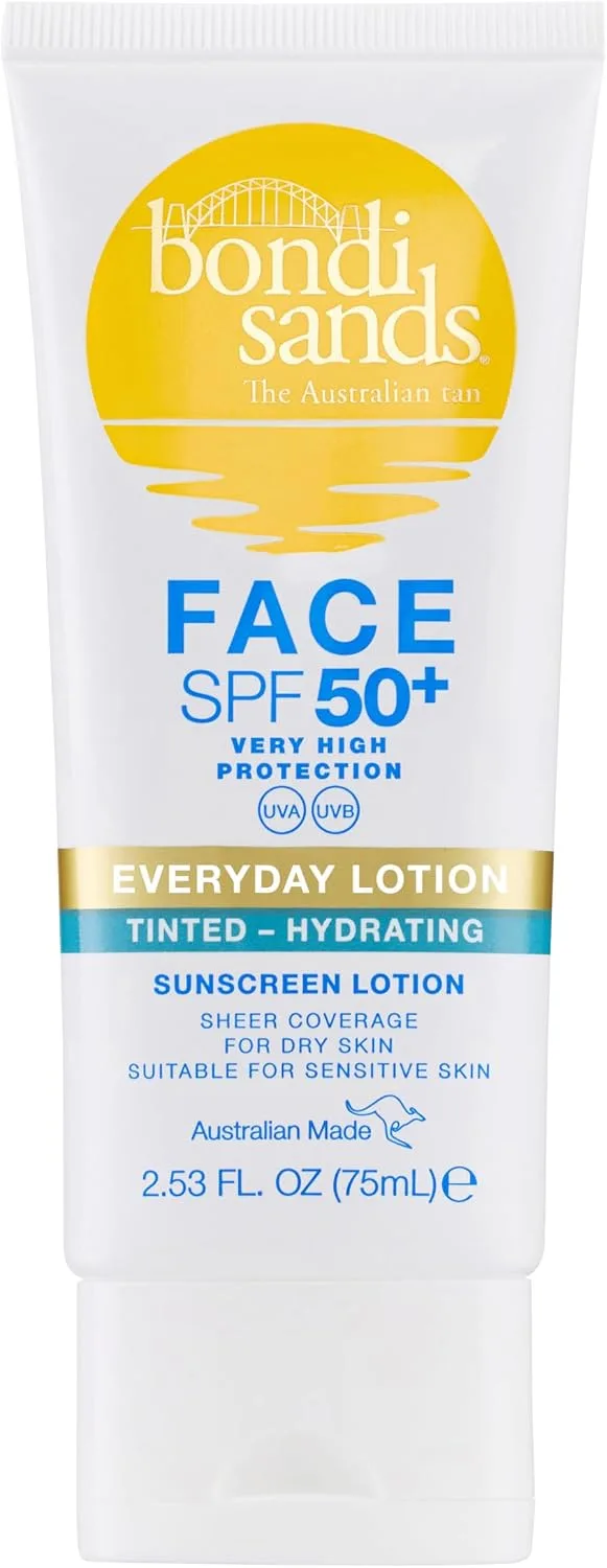 Bondi Sands ▫️ Loção Facial Hidratante com Cor FPS 50+, 75 ml