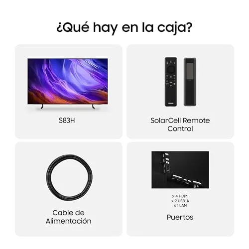 Samsung ▫️ Televisão OLED S83H de 55" 4K Smart TV com IA e ecrã antirreflexo 7
