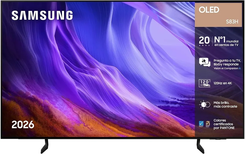 Samsung ▫️ Televisão OLED S83H de 55" 4K Smart TV com IA e ecrã antirreflexo