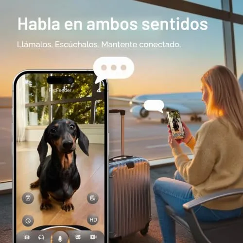 MOLLY&CODY ▫️ Comedouro automático para gatos com câmara: distribuidor de ração para gatos com capacidade de 6 L para gatos e cães de pequeno porte (branco e vermelho) 4