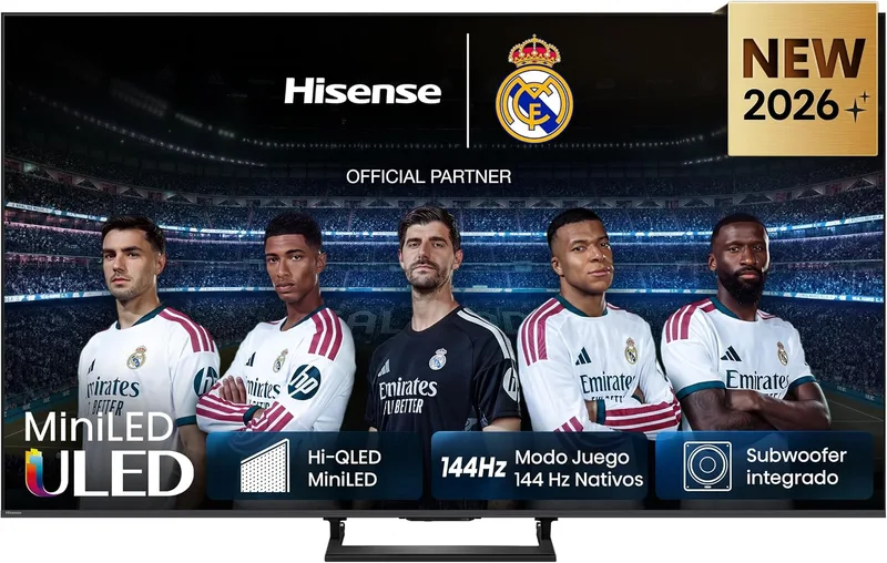 Hisense ▫️ 85U7SE - Smart TV MiniLED de 85 polegadas, Hi-QLED MiniLED, Modo Jogo com 144 Hz nativos, subwoofer integrado, Hi-View AI Engine, IMAX Enhanced, Filmmaker Mode, Dolby Vision IQ, HDR 10+ Adaptive