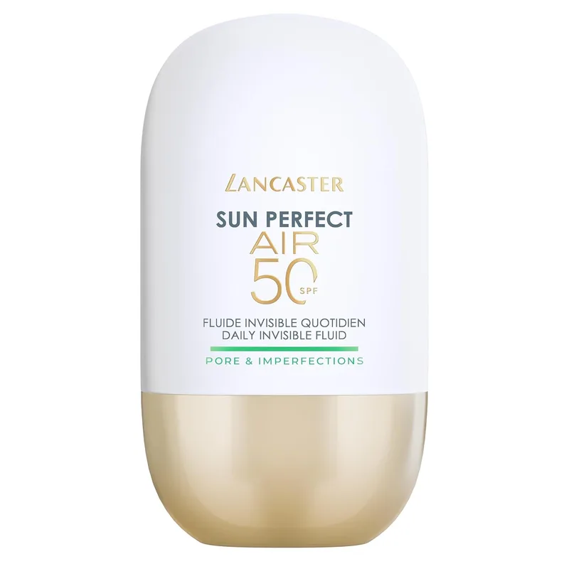 Lancaster ▫️ Sun Perfect AIR Daily Invisible Fluid FPS 50, 40 ml (1,3 oz) Protetor solar facial para poros e imperfeições