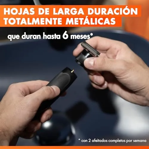 Gillette ▫️ Fusion One - Aparador de barba e máquina de barbear para o corpo, preto 5