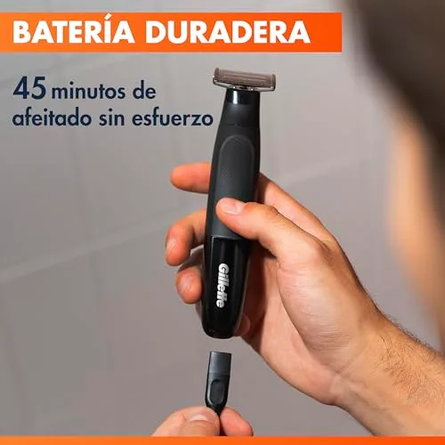 Gillette ▫️ Fusion One - Aparador de barba e máquina de barbear para o corpo, preto 7