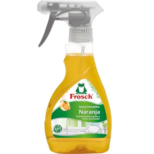 FROSCH ▫️ Spray para Máquinas de Lavar Louça Laranja, Embalagem de 8 x 300 ml - Detergente Desengordurante com Extratos Naturais - Elimina Gordura e Incrustações 2