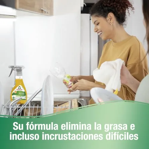 FROSCH ▫️ Spray para Máquinas de Lavar Louça Laranja, Embalagem de 8 x 300 ml - Detergente Desengordurante com Extratos Naturais - Elimina Gordura e Incrustações 6