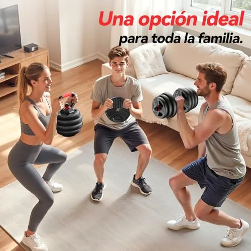 FEIERDUN ▫️ 10/15/20/25/30/40 kg Conjunto 5 em 1 de pesos e halteres ajustáveis 4