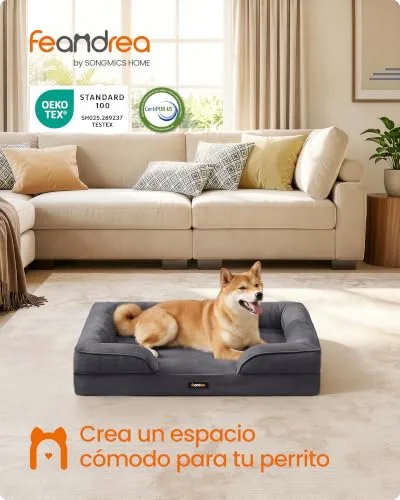 Feandrea ▫️ Cama ortopédica lavável para cães de grande porte, 89 x 63 x 16 cm 2