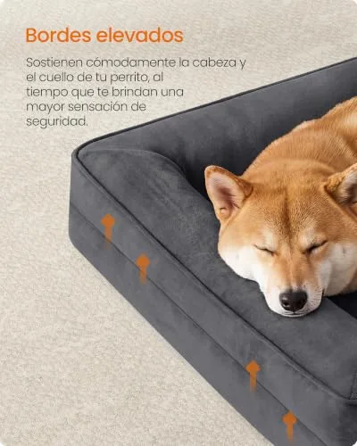 Feandrea ▫️ Cama ortopédica lavável para cães de grande porte, 89 x 63 x 16 cm 4