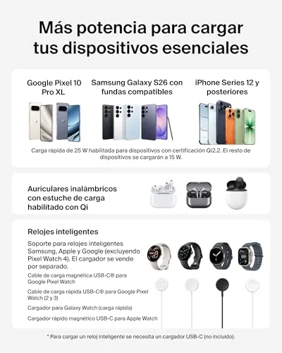 Belkin ▫️ Carregador sem fios magnético 3 em 1 UltraCharge Pro Qi2 25 W, preto 5